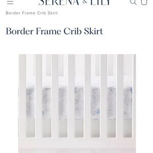 Serena and Lily Border Crib Skirt in Deep Navy